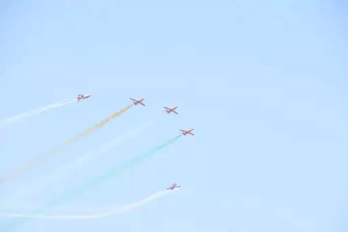 हिसार एयर शो, सूर्य किरण एयरोबेटिक टीम, हिसार एयरपोर्ट, नायब सैनी, भारतीय वायुसेना एयर शो, शहीद विंग कमांडर साहिल गांधी, हिसार न्यूज, हरियाणा समाचार