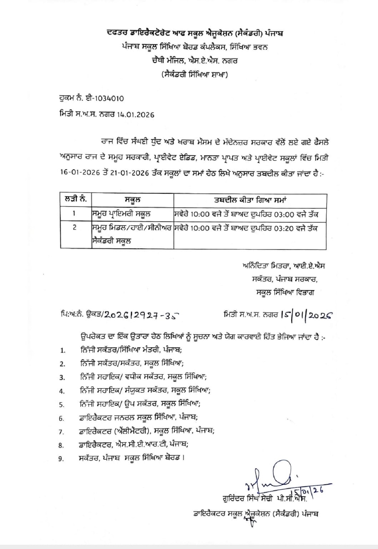 घनी धुंध और कड़ाके की ठंड के चलते स्कूलों के समय में बदलाव, शिक्षा विभाग ने जारी किए आदेश 2 स्कूल